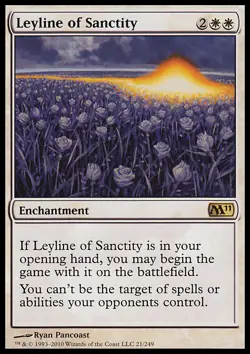 MTG Magic the Gathering Leyline of Sanctity (21/255) Magic 2011 LP - Image 1