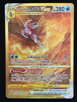 Pokemon Origin Forme Palkia VSTAR (Secret) SWSH: Crown Zenith: GG67/GG70 NM - Image 1