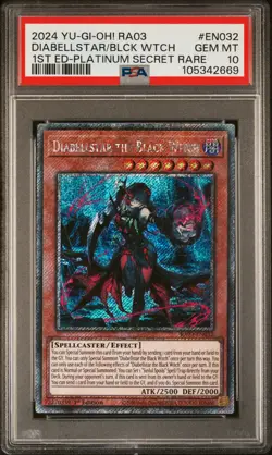 2024 YU-GI-OH! RA03-QUARTER CENTURY BONANZA DIABELLSTAR THE BLACK WITCH PSA 10 - Image 1