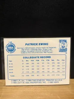 1985-1986 STAR COMPANY PATRICK EWING RC #166 New York Knicks Very Rare!!! - Image 2