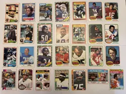 Vintage NFL Football Card Lot (28) 1960s-1980s Topps Stars HOF - Payton’s - Image 1