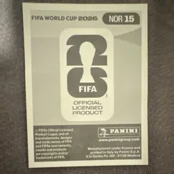 2026 Panini World Cup Stickers Erling Haaland Red Border Norway 15 Rare Man City - Image 2