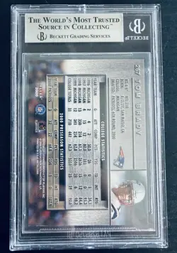 2000 Fleer Metal Tom Brady RC Rare Metal Rookies #267 BGS 9 Patriots 🔥PSA 9 - Image 2