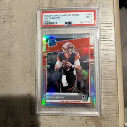 2020 Donruss Optic Holo Joe Burrow Rookie Card PSA 9 Bengals Rated Rookie - Image 1