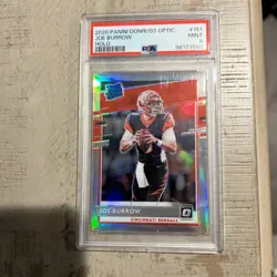 2020 Donruss Optic Holo Joe Burrow Rookie Card PSA 9 Bengals Rated Rookie - Image 2