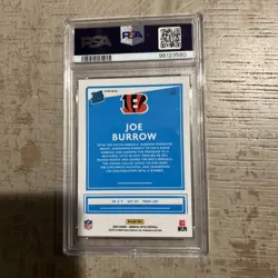 2020 Donruss Optic Holo Joe Burrow Rookie Card PSA 9 Bengals Rated Rookie - Image 3