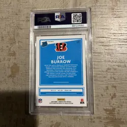2020 Donruss Optic Holo Joe Burrow Rookie Card PSA 9 Bengals Rated Rookie - Image 4