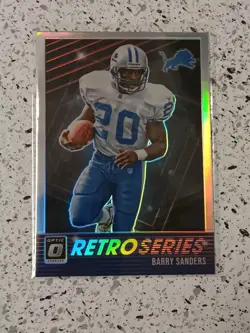 2021 Panini Optic Football Barry Sanders Retro Series SILVER HOLO #RS-BS Lions - Image 1