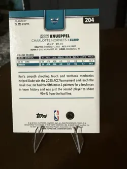 2025-26 Topps - Kon Knueppel #204 Topps Logo Foil Pattern (RC) Rookie Rare RC - Image 2