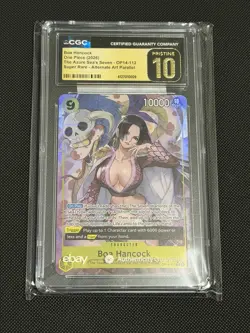 One Piece Boa Hancock OP14-112 SR Alt Art CGC10 Pristine Azure Sea's Seven JPN - Image 1