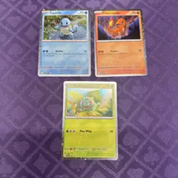 Bulbasaur Charmander Squirtle Poster Promos 3 Card Set Pokemon 151 TCG Promo - Image 1