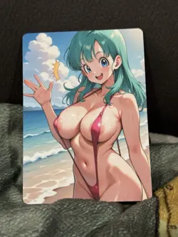 CUSTOM GODDESS STORY BULMA DRAGON BALL Z CARD UNCENSORED - Image 1