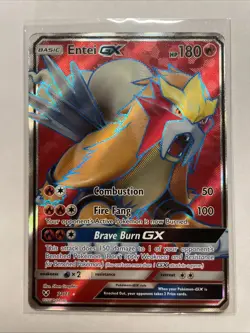 Entei GX (Full Art) - Shining Legends 71/73 Pokemon Card NM - Image 1