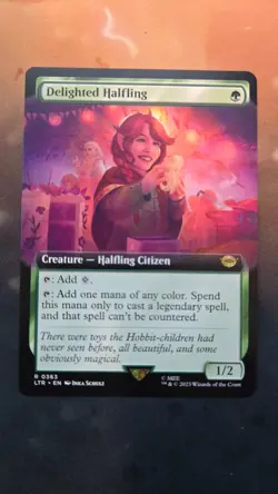 Delighted Halfling (#363) - Extended Art LTR NM MTG NON-Foil - Image 1