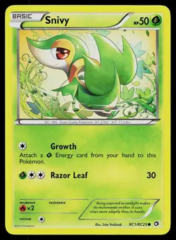 Pokemon Legendary Treasures: Radiant Collection Snivy RC1/RC25 Holo Pokemon Card - Image 1