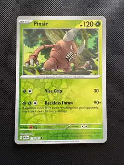 Pinsir 127/165 Reverse Holo Scarlet & Violet 151 Pokemon Card - Image 1