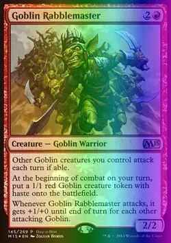 MTG Magic the Gathering Goblin Rabblemaster (145/13) Magic 2015 Promos LP FOIL - Image 1