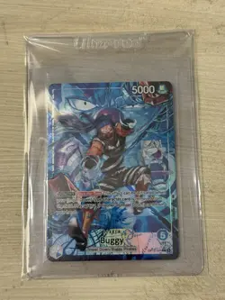 Bandai One Piece Card Game Buggy OP16-041 Leader Alt Art Foil 5000 Power - Image 1