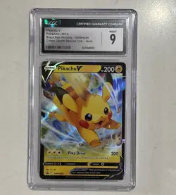 Pikachu V 2023 Pokemon Black Star Promo Crown Zenith Box CGC 9 Mint - Image 3