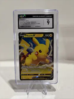 Pokemon Pikachu TCG v SWSH Black Star Promos SWSH061 CGC Mint 9 - Image 1