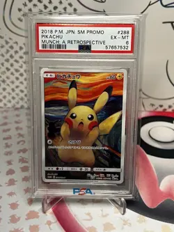 2018 POKEMON JPN SM PROMO MUNCH: A RETROSPECTIVE #288 PIKACHU PSA 6 - Image 1