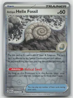 Antique Helix Fossil 153/165 151 Reverse Holo NM/M - Buy More & Save - Image 1