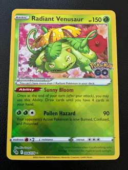 Radiant Venusaur 004/078 Radiant Rare Pokemon GO Pokemon Near Mint - Image 1