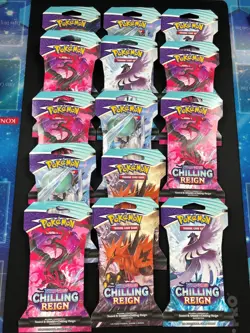 Pokemon Sword & Shield Chilling Reign Sleeved Booster Packs X14 - NEW Sealed - Image 1