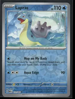 LAPRAS 131/165 UNCOMMON 151 POKEMON REVERSE HOLO NM/M - Image 1