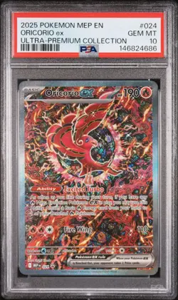 PSA 10 2025 POKEMON MEP EN ME BLACK STAR PROMO #024 ORICORIO ex - Image 1