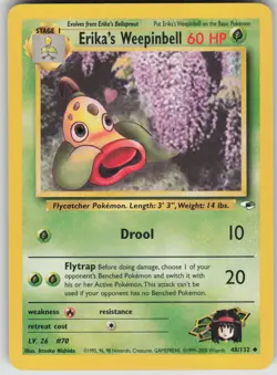 Pokemon TCG Erika's Weepinbell (48) Uncommon Gym Heroes 048/132 - Image 1
