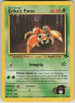 Pokemon TCG Erika's Paras Common Gym Challenge 071/132 - Image 1