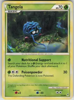 Pokemon TCG Tangela Common Call of Legends 72/95 - Image 1