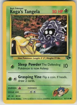 Pokemon TCG Koga's Tangela Common Gym Challenge 081/132 - Image 1