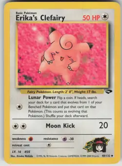 Pokemon TCG Erika's Clefairy Uncommon Gym Challenge 040/132 - Image 1
