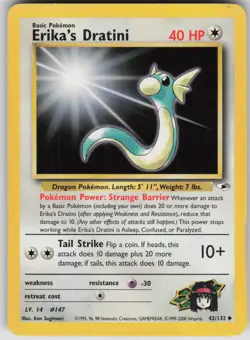 Pokemon TCG Erika's Dratini Uncommon Gym Heroes 042/132 - Image 1