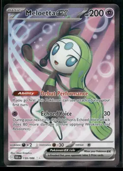 Meloetta ex 159/086 Holo Ultra Rare Black Bolt Pokemon Holo Near Mint - Image 1