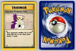Imposter Professor Oak 73/102 Rare Base Set Unlimited Pokemon Lightly Played - Image 3