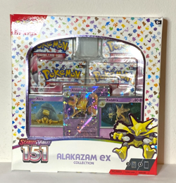 Pokemon TCG Scarlet and Violet - 151 Alakazam ex Collection Box - (4 Packs) - Image 1