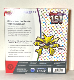 Pokemon TCG Scarlet and Violet - 151 Alakazam ex Collection Box - (4 Packs) - Image 2