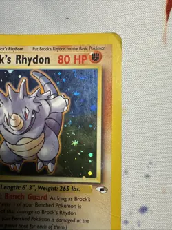 Damaged Brock's Rhydon - 2/132 - Holo Rare - Unlimited Edition Pokemon Gym Heroe - Image 3