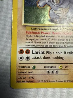 Damaged Brock's Rhydon - 2/132 - Holo Rare - Unlimited Edition Pokemon Gym Heroe - Image 5