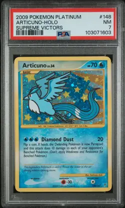 PSA 7 NM Articuno Holo #148 Pokemon Platinum Supreme Victors 2009 - Image 1