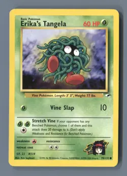 Erika's Tangela 79/132 Common Gym Heroes Pokemon Unlimited Lightly Played - Image 1