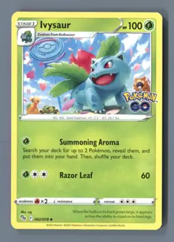 Ivysaur 002/078 Uncommon Pokemon GO Pokemon Lightly Played - Image 1