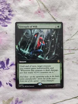 NM Extended Art Strength of Will, MTG, Marvel's Spider-Man, Magic, 267 - Image 1