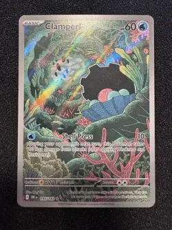 Pokemon TCG Clamperl 195/182 SV10 Destined Rivals Holo IR EN 60HP - Image 1