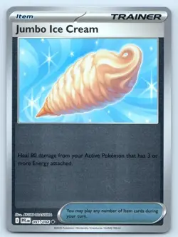 Jumbo Ice Cream 091/094 Uncommon Phantasmal Flames Pokemon Reverse Holo NM - Image 1