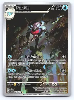 Palafin 225/091 Illustration Rare Paldean Fates Pokemon Near Mint - Image 1