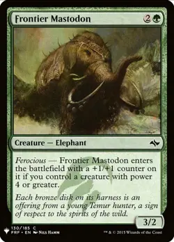 X 1 Frontier Mastodon NM English Magic the Gathering MTG Mystery Booster - Image 1